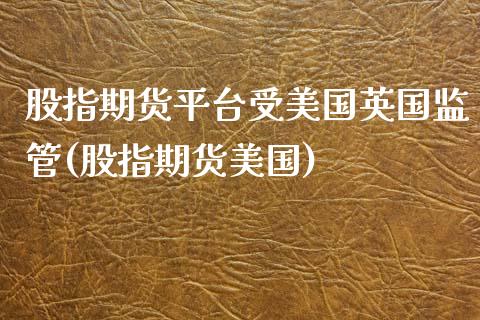 股指期货平台受美国英国监管(股指期货美国)_https://www.zghnxxa.com_内盘期货_第1张
