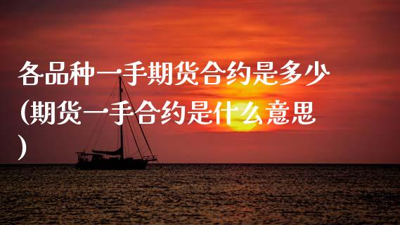 各品种一手期货合约是多少(期货一手合约是什么意思)_https://www.zghnxxa.com_黄金期货_第1张