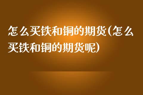 怎么买铁和铜的期货(怎么买铁和铜的期货呢)_https://www.zghnxxa.com_期货直播室_第1张