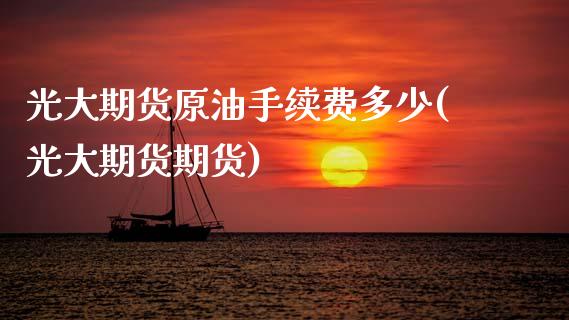 光大期货原油手续费多少(光大期货期货)_https://www.zghnxxa.com_国际期货_第1张
