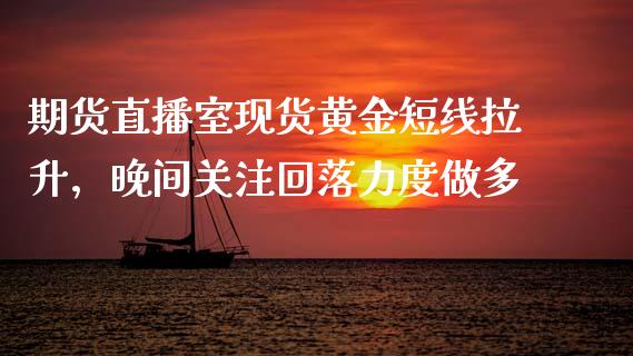 期货直播室现货黄金短线拉升，晚间关注回落力度做多_https://www.zghnxxa.com_期货直播室_第1张
