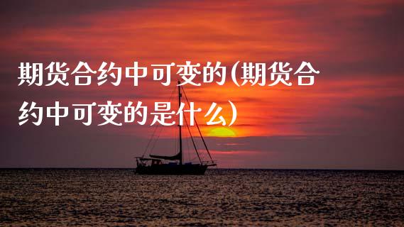 期货合约中可变的(期货合约中可变的是什么)_https://www.zghnxxa.com_黄金期货_第1张