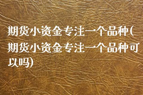 期货小资金专注一个品种(期货小资金专注一个品种可以吗)_内盘期货_第1张_期货直播室 期货小资金专注一个品种(期货小资金专注一个品种可以吗)_https://www.zghnxxa.com_内盘期货_第1张