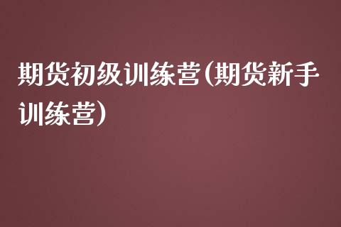 期货初级训练营(期货新手训练营)_https://www.zghnxxa.com_期货直播室_第1张