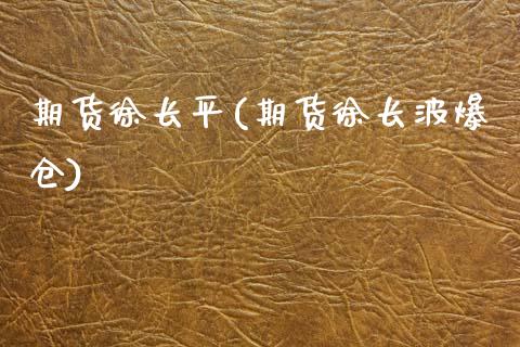 期货徐长平(期货徐长波爆仓)_https://www.zghnxxa.com_国际期货_第1张