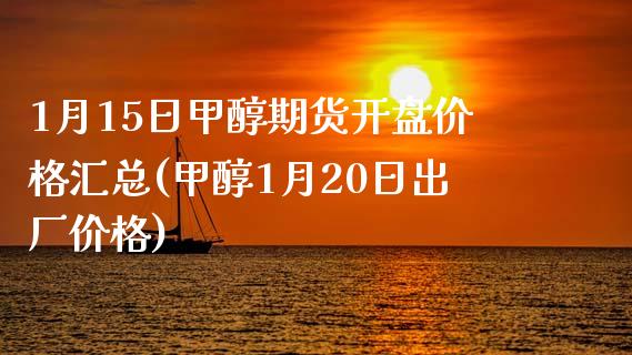 1月15日甲醇期货开盘价格汇总(甲醇1月20日出厂价格)_黄金期货_第1张_期货直播室 1月15日甲醇期货开盘价格汇总(甲醇1月20日出厂价格)_https://www.zghnxxa.com_黄金期货_第1张