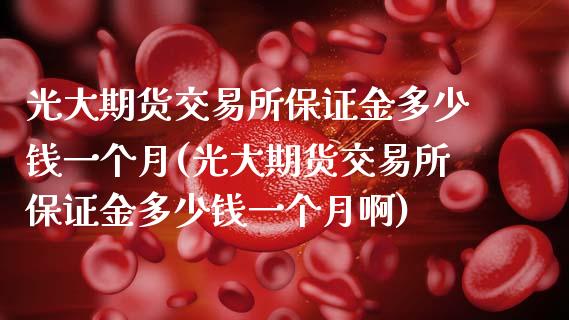 光大期货交易所保证金多少钱一个月(光大期货交易所保证金多少钱一个月啊)_https://www.zghnxxa.com_内盘期货_第1张