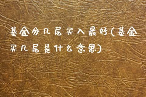 基金分几层买入最好(基金买几层是什么意思)_国际期货_第1张_期货直播室 基金分几层买入最好(基金买几层是什么意思)_https://www.zghnxxa.com_国际期货_第1张