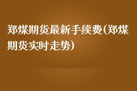 郑煤期货最新手续费(郑煤期货实时走势)_https://www.zghnxxa.com_内盘期货_第1张