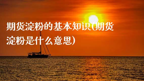 期货淀粉的基本知识(期货淀粉是什么意思)_https://www.zghnxxa.com_国际期货_第1张