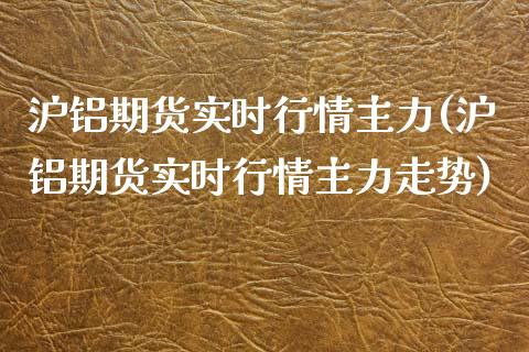 沪铝期货实时行情主力(沪铝期货实时行情主力走势)_https://www.zghnxxa.com_黄金期货_第1张