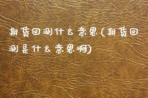 期货回测什么意思(期货回测是什么意思啊)_https://www.zghnxxa.com_期货直播室_第1张