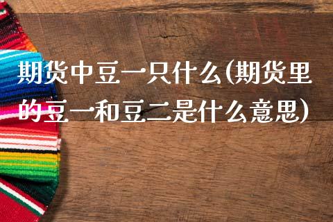 期货中豆一只什么(期货里的豆一和豆二是什么意思)_期货直播室_第1张_期货直播室 期货中豆一只什么(期货里的豆一和豆二是什么意思)_https://www.zghnxxa.com_期货直播室_第1张