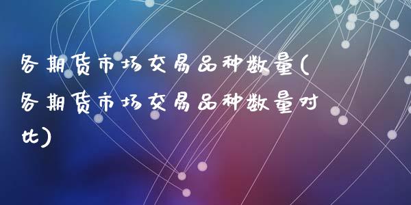 各期货市场交易品种数量(各期货市场交易品种数量对比)_https://www.zghnxxa.com_国际期货_第1张