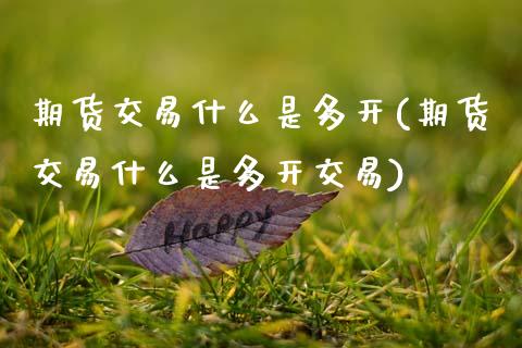 期货交易什么是多开(期货交易什么是多开交易)_https://www.zghnxxa.com_国际期货_第1张