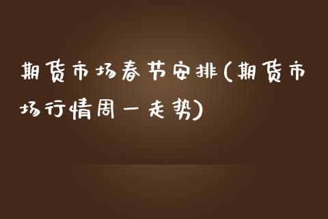 期货市场春节安排(期货市场行情周一走势)_https://www.zghnxxa.com_内盘期货_第1张
