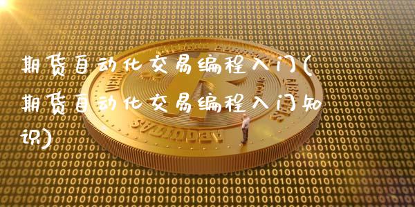 期货自动化交易编程入门(期货自动化交易编程入门知识)_https://www.zghnxxa.com_期货直播室_第1张