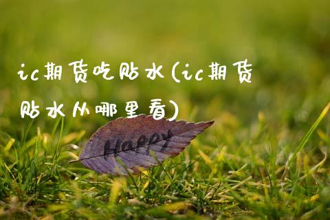 ic期货吃贴水(ic期货贴水从哪里看)_https://www.zghnxxa.com_国际期货_第1张