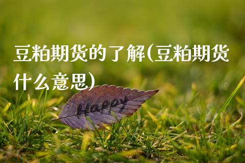 豆粕期货的了解(豆粕期货什么意思)_国际期货_第1张_期货直播室 豆粕期货的了解(豆粕期货什么意思)_https://www.zghnxxa.com_国际期货_第1张