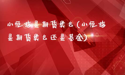 小恒指是期货类么(小恒指是期货类么还是基金)_https://www.zghnxxa.com_期货直播室_第1张