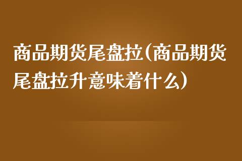 商品期货尾盘拉(商品期货尾盘拉升意味着什么)_https://www.zghnxxa.com_内盘期货_第1张