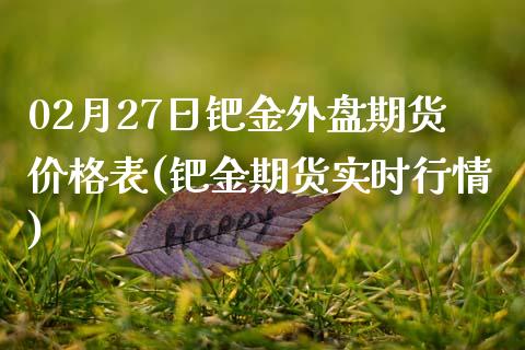 02月27日钯金外盘期货价格表(钯金期货实时行情)_https://www.zghnxxa.com_内盘期货_第1张