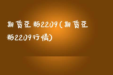 期货豆粕2209(期货豆粕2209行情)_https://www.zghnxxa.com_国际期货_第1张