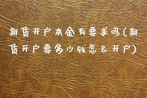 期货开户本金有要求吗(期货开户要多少钱怎么开户)_https://www.zghnxxa.com_国际期货_第1张