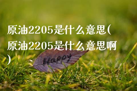 原油2205是什么意思(原油2205是什么意思啊)_https://www.zghnxxa.com_期货直播室_第1张