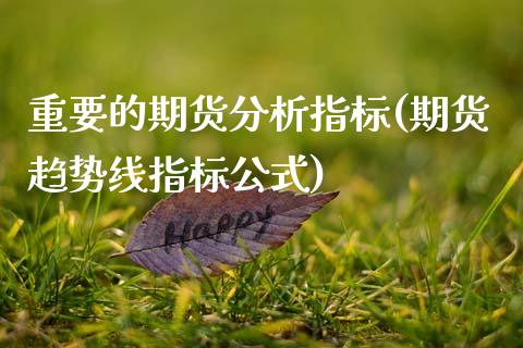 重要的期货分析指标(期货趋势线指标公式)_https://www.zghnxxa.com_内盘期货_第1张
