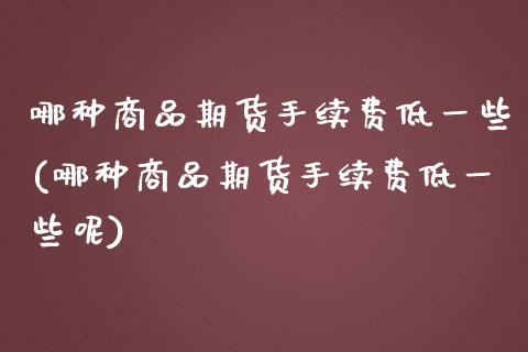 哪种商品期货手续费低一些(哪种商品期货手续费低一些呢)_内盘期货_第1张_期货直播室 哪种商品期货手续费低一些(哪种商品期货手续费低一些呢)_https://www.zghnxxa.com_内盘期货_第1张