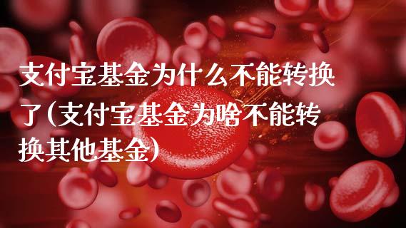 支付宝基金为什么不能转换了(支付宝基金为啥不能转换其他基金)_https://www.zghnxxa.com_黄金期货_第1张