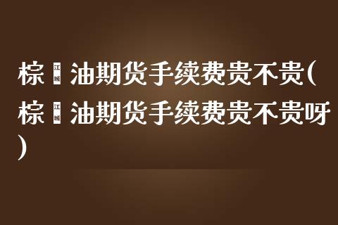 棕榈油期货手续费贵不贵(棕榈油期货手续费贵不贵呀)_https://www.zghnxxa.com_国际期货_第1张