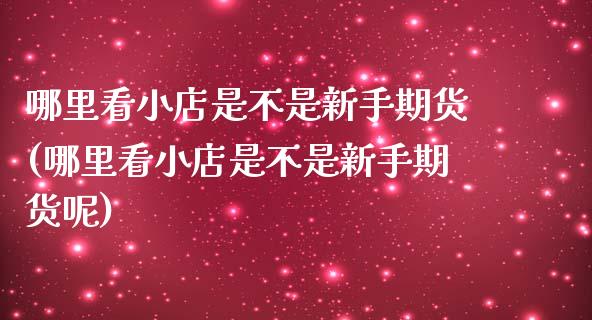 哪里看小店是不是新手期货(哪里看小店是不是新手期货呢)_https://www.zghnxxa.com_国际期货_第1张