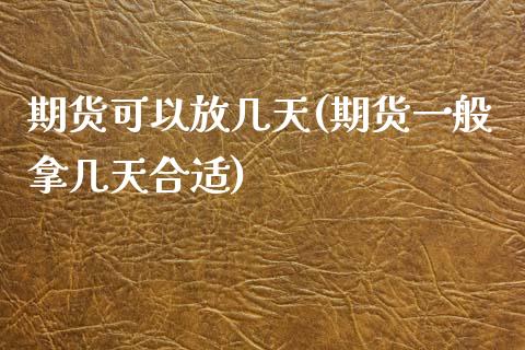 期货可以放几天(期货一般拿几天合适)_https://www.zghnxxa.com_内盘期货_第1张