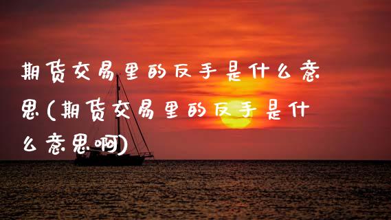 期货交易里的反手是什么意思(期货交易里的反手是什么意思啊)_内盘期货_第1张_期货直播室 期货交易里的反手是什么意思(期货交易里的反手是什么意思啊)_https://www.zghnxxa.com_内盘期货_第1张
