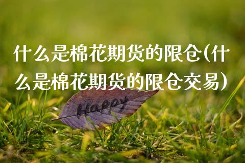 什么是棉花期货的限仓(什么是棉花期货的限仓交易)_https://www.zghnxxa.com_期货直播室_第1张