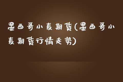 墨西哥小麦期货(墨西哥小麦期货行情走势)_https://www.zghnxxa.com_国际期货_第1张