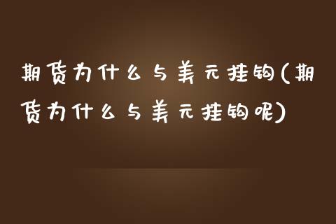 期货为什么与美元挂钩(期货为什么与美元挂钩呢)_https://www.zghnxxa.com_内盘期货_第1张