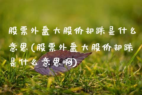 股票外盘大股价却跌是什么意思(股票外盘大股价却跌是什么意思啊)_https://www.zghnxxa.com_黄金期货_第1张