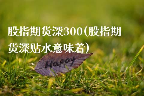 股指期货深300(股指期货深贴水意味着)_https://www.zghnxxa.com_期货直播室_第1张