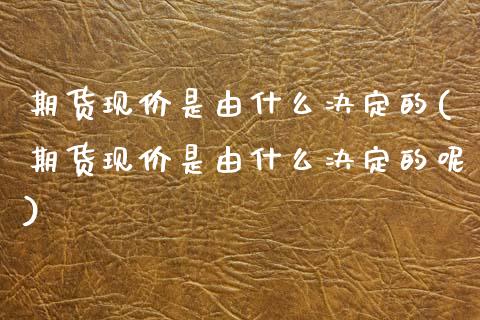 期货现价是由什么决定的(期货现价是由什么决定的呢)_https://www.zghnxxa.com_国际期货_第1张