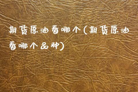 期货原油看哪个(期货原油看哪个品种)_内盘期货_第1张_期货直播室 期货原油看哪个(期货原油看哪个品种)_https://www.zghnxxa.com_内盘期货_第1张