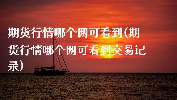 期货行情哪个网可看到(期货行情哪个网可看到交易记录)_https://www.zghnxxa.com_内盘期货_第1张