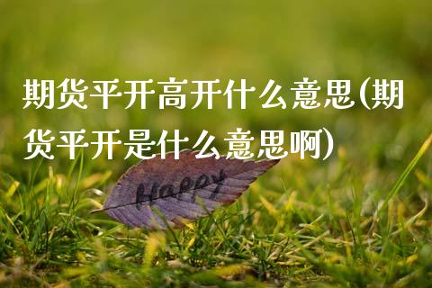 期货平开高开什么意思(期货平开是什么意思啊)_内盘期货_第1张_期货直播室 期货平开高开什么意思(期货平开是什么意思啊)_https://www.zghnxxa.com_内盘期货_第1张