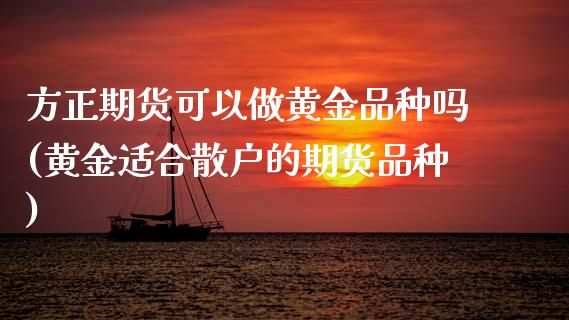 方正期货可以做黄金品种吗(黄金适合散户的期货品种)_https://www.zghnxxa.com_黄金期货_第1张
