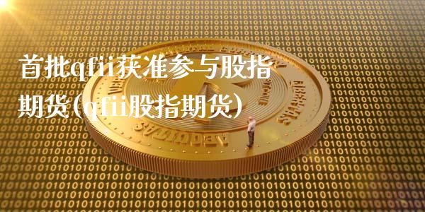 首批qfii获准参与股指期货(qfii股指期货)_https://www.zghnxxa.com_黄金期货_第1张