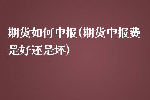期货如何申报(期货申报费是好还是坏)_黄金期货_第1张_期货直播室 期货如何申报(期货申报费是好还是坏)_https://www.zghnxxa.com_黄金期货_第1张