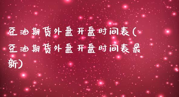 豆油期货外盘开盘时间表(豆油期货外盘开盘时间表最新)_https://www.zghnxxa.com_期货直播室_第1张