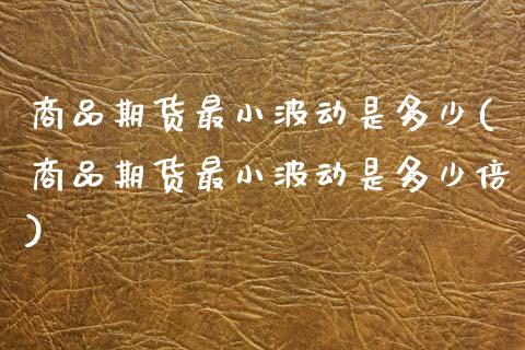 商品期货最小波动是多少(商品期货最小波动是多少倍)_https://www.zghnxxa.com_国际期货_第1张